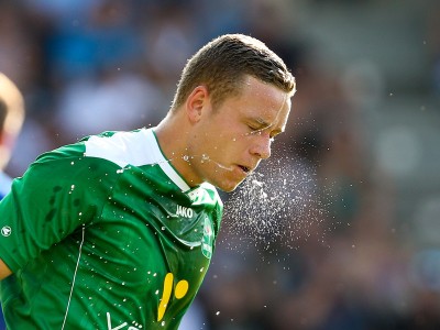 <p>
	2013 Sturm Graz - Brei&eth;ablik 0 -1. Sverrir Ingi Ingason. Leikmenn svitnu&eth;u rosalega enda hitastigi&eth; &iacute; kringum 30&deg;C. Mynd: GEPA Pictures</p>
