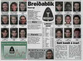 <p>
	Leikmannakynning &iacute; DV 22. ma&iacute; 1996.&nbsp;</p>
