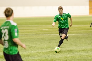 <p>
	Lengjubikar 2014 Brei&eth;ablik - Grindav&iacute;k 2 - 1. &nbsp;Jordan Leonard Halsman geysist upp mi&eth;juna. &nbsp;Mynd: HVH</p>
